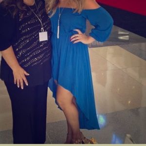 Royal blue High-low dress